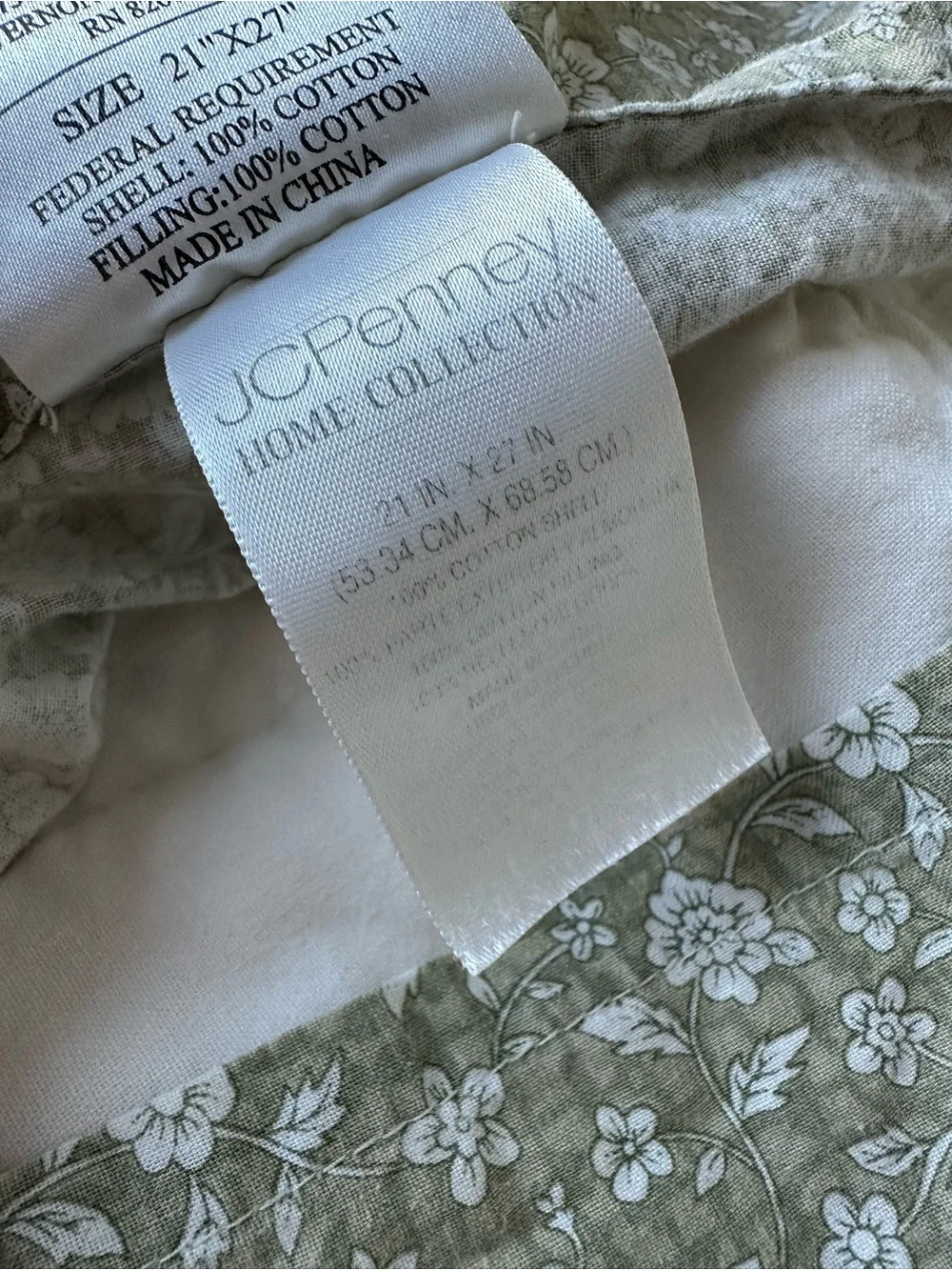 Vintage JCPenney Pastel Floral Quilted Pillow Shams Cover Cotton Size 21”X27”